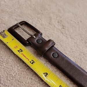 WCM New York Genuine Italian Calfskin Brown Leather Belt Size S Made in USA 6620